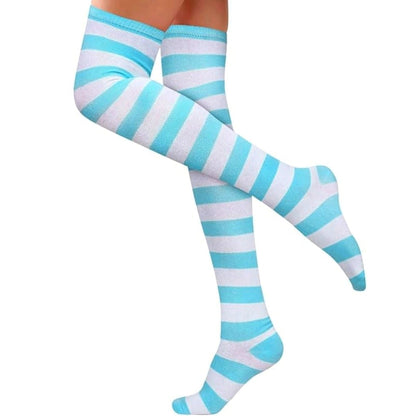 Striped Patterned Socks (Thigh High)