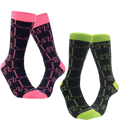 Stylish Flamingo Pattern Socks from the Sock Panda (Adult Large)