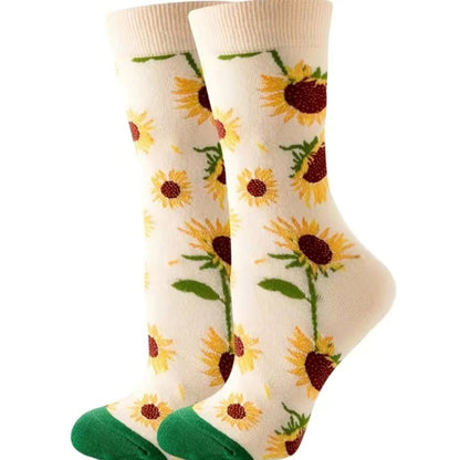 Sunflower Socks from the Sock Panda (Adult Medium - Women's Shoe Sizes 5 - 10)