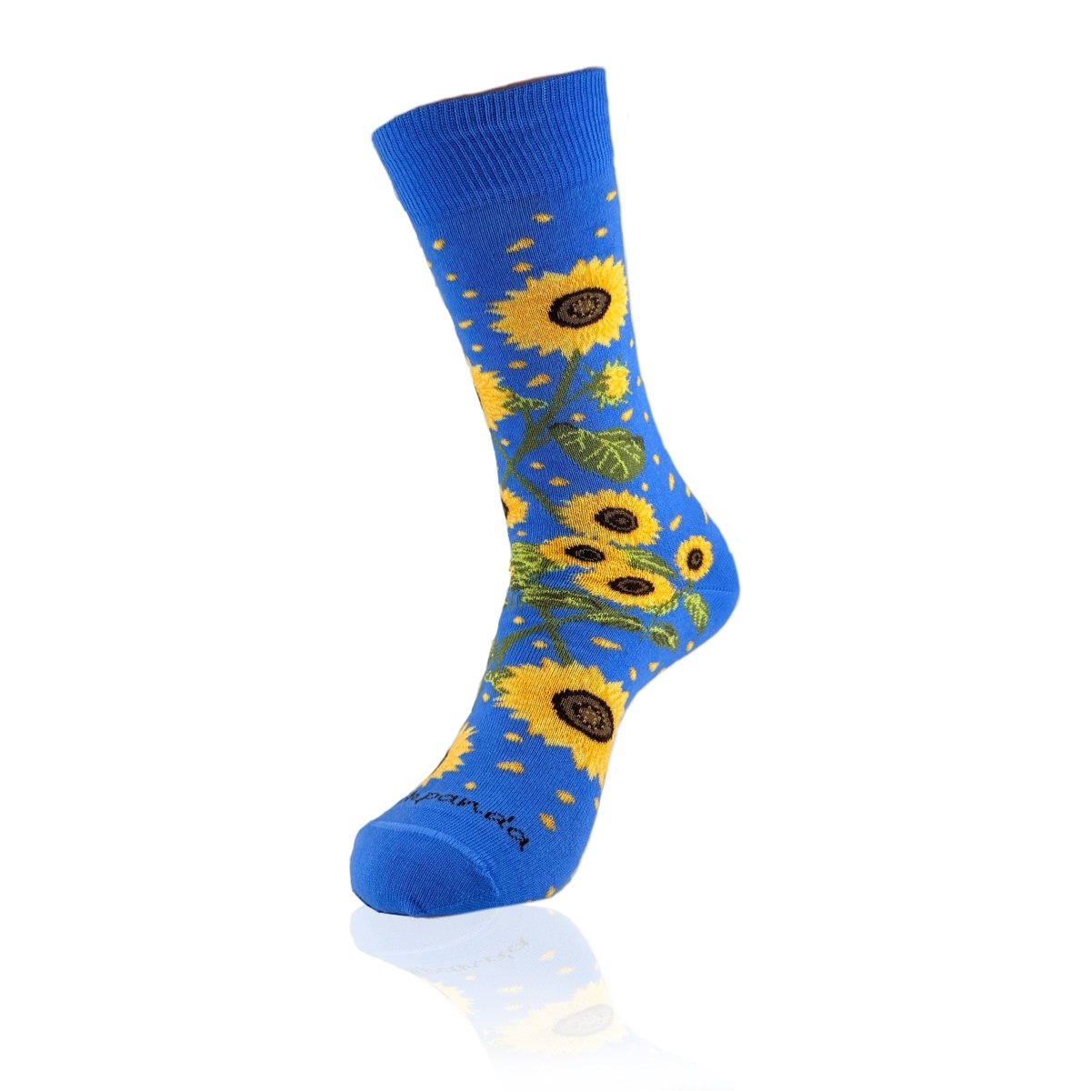 Sunflower Socks from the Sock Panda (Adult Medium - Women's Shoe Sizes 5-10) BlueSunflowerMd