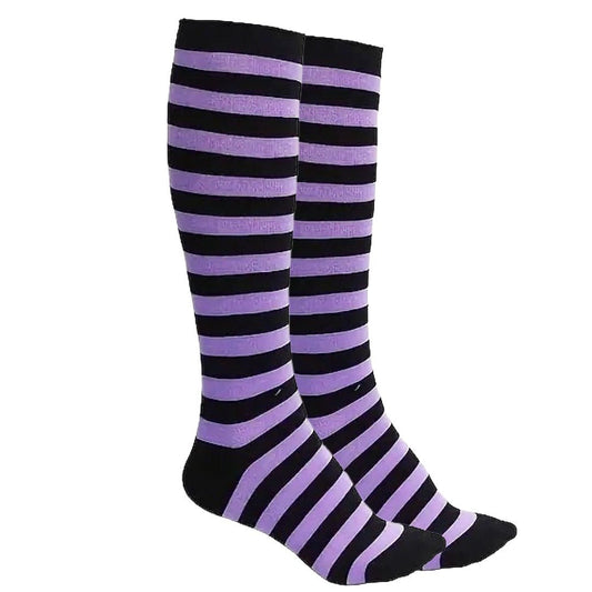 Thin Striped Patterned Socks (Knee High)