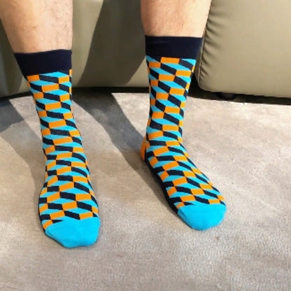 Three Dimensional (3D) Patterned Socks from the Sock Panda (Adult Large - Men's Shoe Sizes 8 - 12)