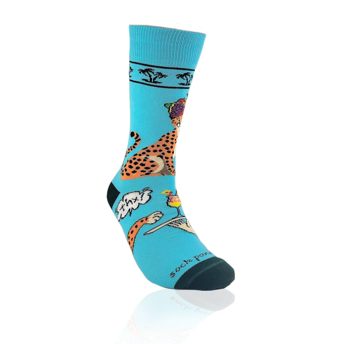 Tropical Cheetah Socks from the Sock Panda (Adult Medium)