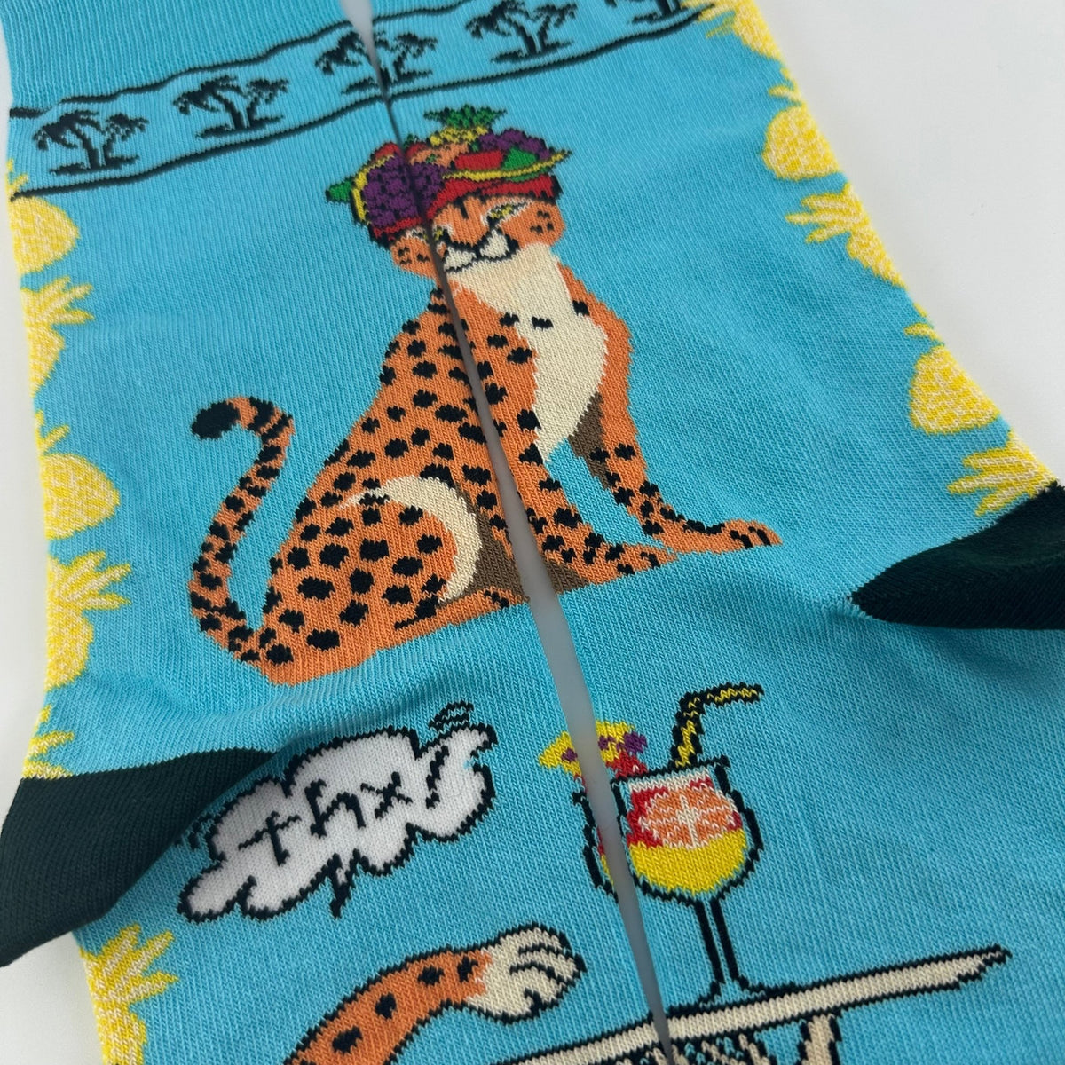 Tropical Cheetah Socks from the Sock Panda (Adult Medium)