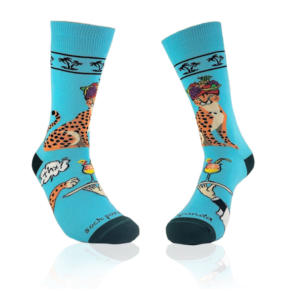 Tropical Cheetah Socks from the Sock Panda (Adult Medium)