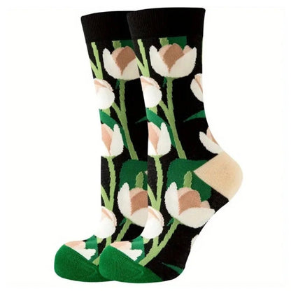 Tulip Flower Socks from the Sock Panda (Adult Medium - Women's Shoe Sizes 5 - 10)