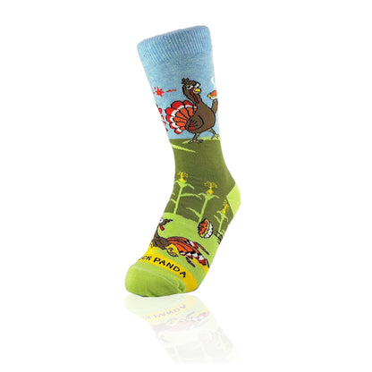 Turkey Pie Fight Socks from the Sock Panda (Adult Small)1