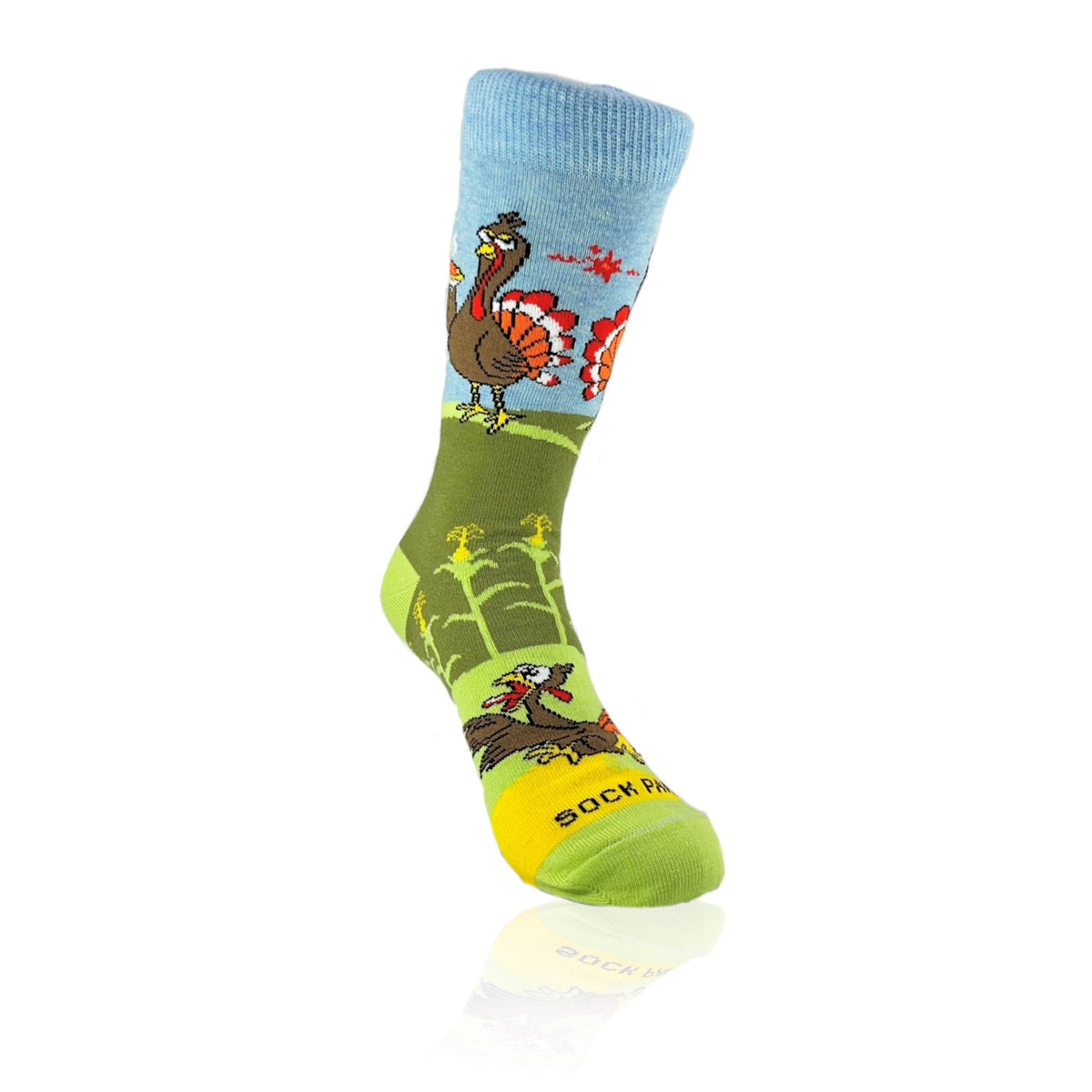 Turkey Pie Fight Socks from the Sock Panda (Adult Small)1