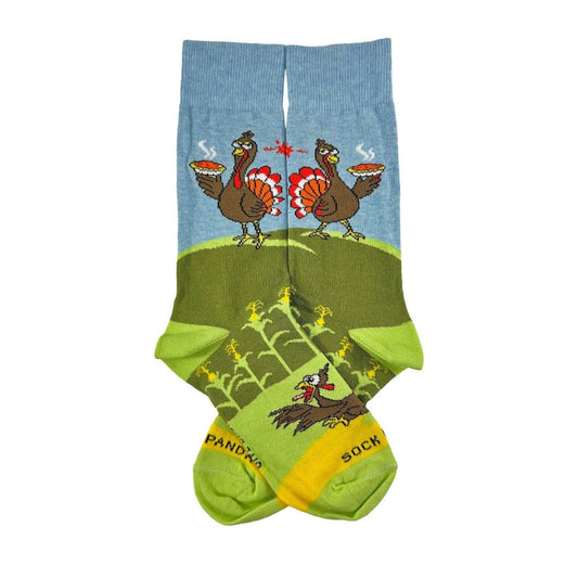 Turkey Pie Fight Socks from the Sock Panda (Adult Small)1