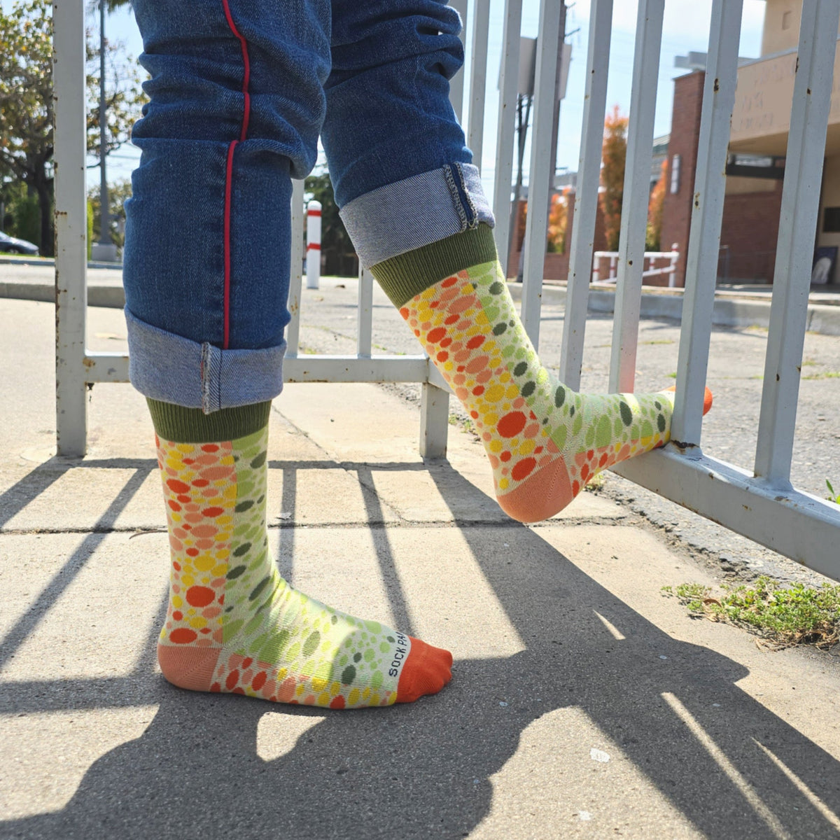Two Tone Polka Dots Socks from the Sock Panda (Adult Small)