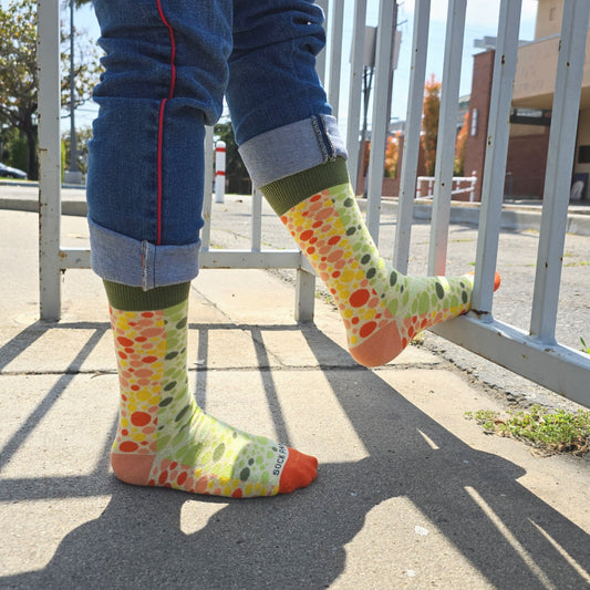 Two Tone Polka Dots Socks from the Sock Panda (Adult Small)