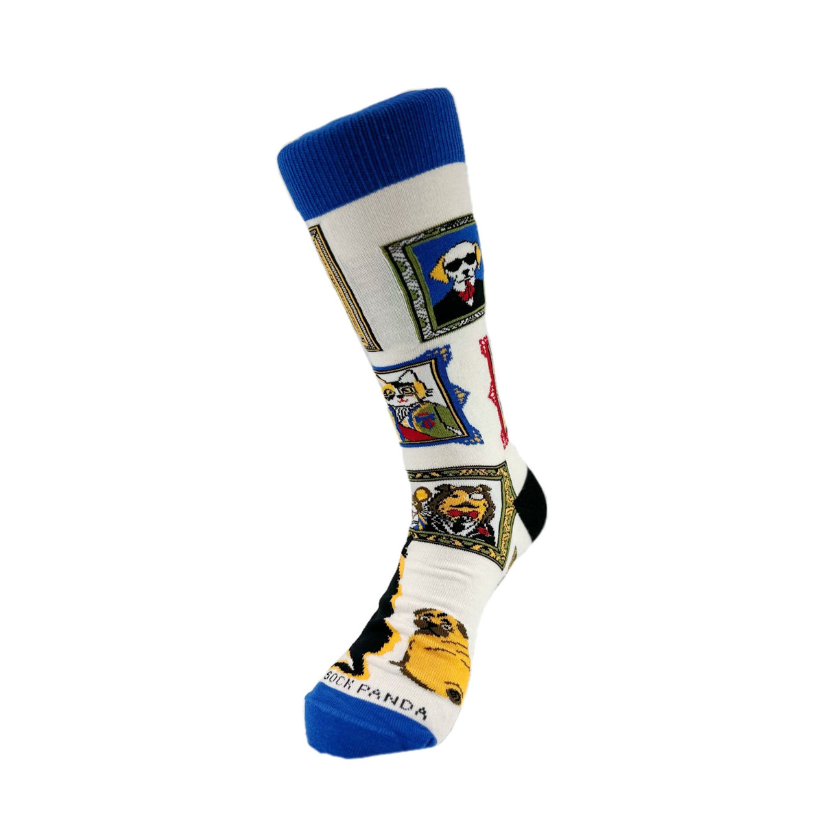 Wall Art Museum Dogs and Cats Socks (Adult Large - Men's Shoe Sizes 8 - 12)