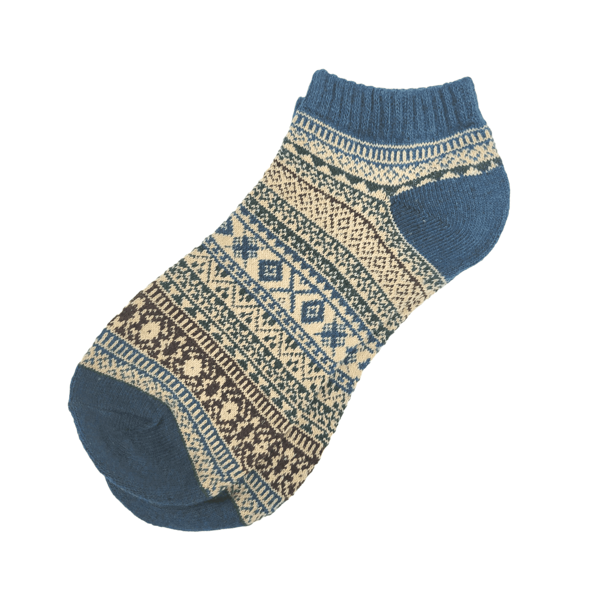 Warm Woolen Block Knitting Ankle Socks (Adult Medium)