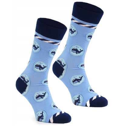 Whale Pattern Socks from the Sock Panda (Adult Large)