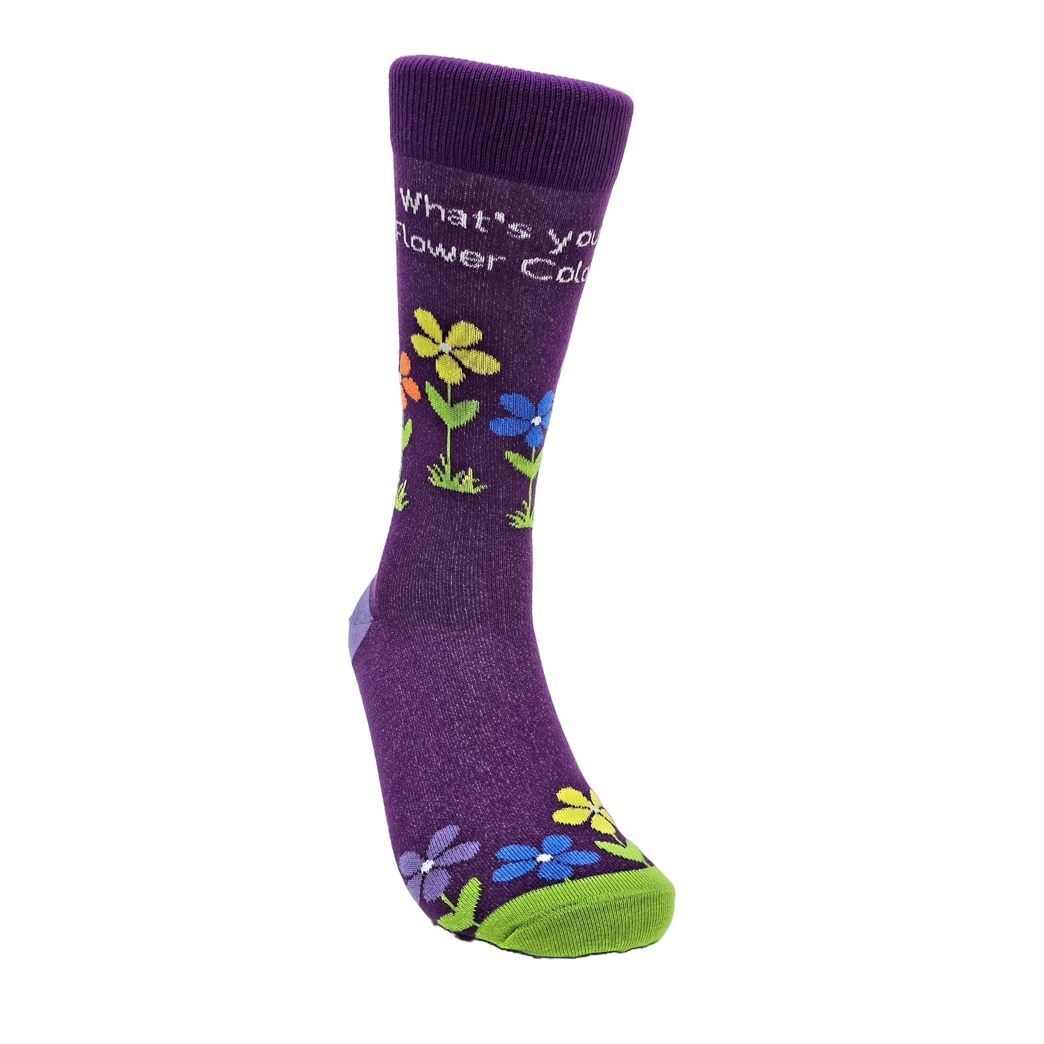 What's Your Flower Color Socks from the Sock Panda