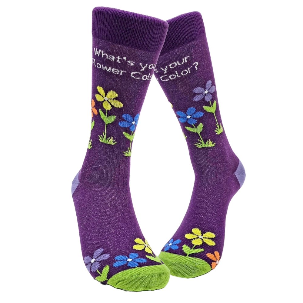What's Your Flower Color Socks from the Sock Panda