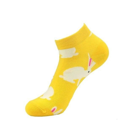 Yellow Bunny Socks (Adult Medium - Women's Shoe Sizes 5 - 10)