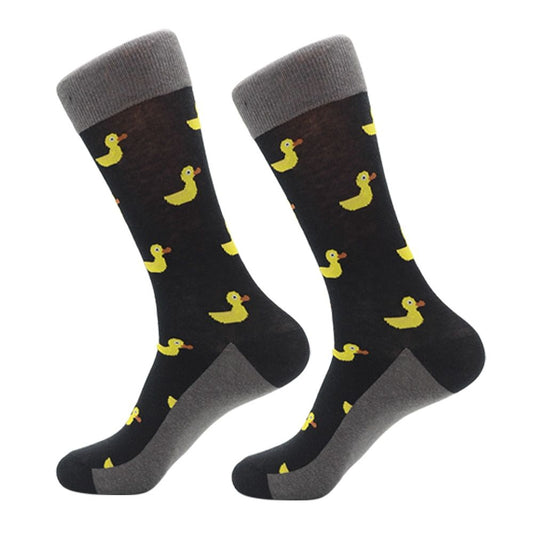 Yellow Duck Pattern Socks from the Sock Panda (Adult Large - Men's Shoe Sizes 8 - 12)