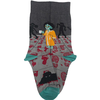 Zombie Good Morning Socks (Adult Medium - Women's Shoe Sizes 5 - 10)