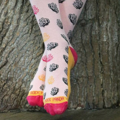 Rose Patterned Socks from the Sock Panda (Adult Medium)