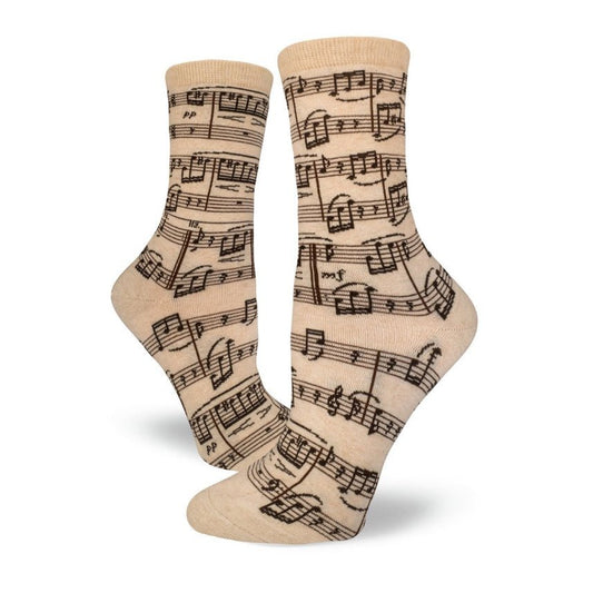 A Genius Composition Music Socks (Adult Medium - Women's Shoe Sizes 5 - 10)