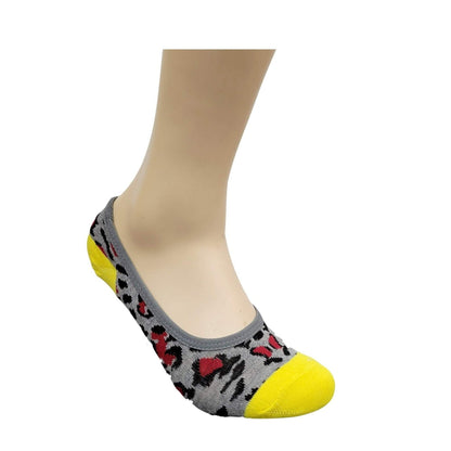 Animal Print No Show Liner Socks for Women