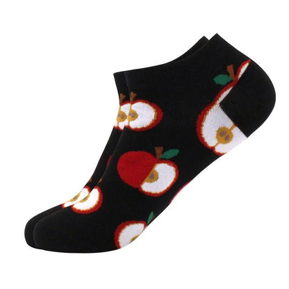 Apple Pattern Ankle Socks (Adult Medium - Women's Shoe Sizes 5 - 10)