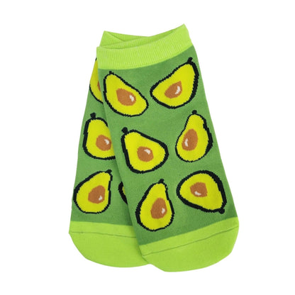 Avocado Patterned Ankle Socks (Adult Medium - Women's Shoe Sizes 5 - 10)