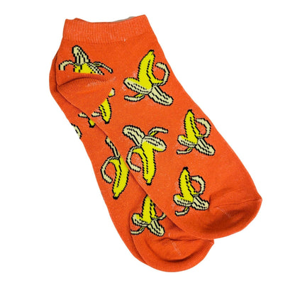 Banana Patterned Ankle Socks (Adult Medium - Women's Shoe Sizes 5 - 10)