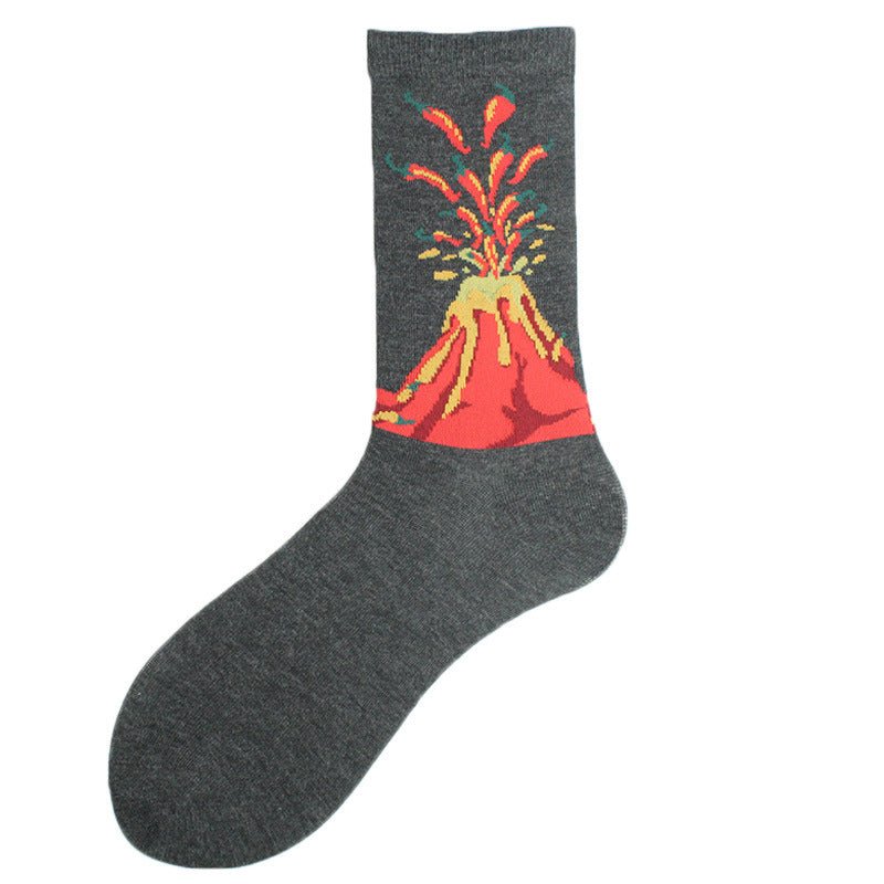 Blasting Volcano Socks from the Sock Panda (Adult Small - Shoe Sizes 2 - 5)