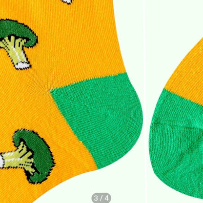 Broccoli Patterned Socks from the Sock Panda (Adult Medium - Women's Shoe Sizes 5 - 10)