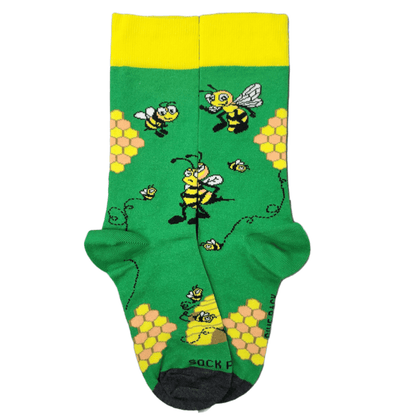 Busy Bee Socks from the Sock Panda (Adult Small - Shoe Sizes 2 - 5)