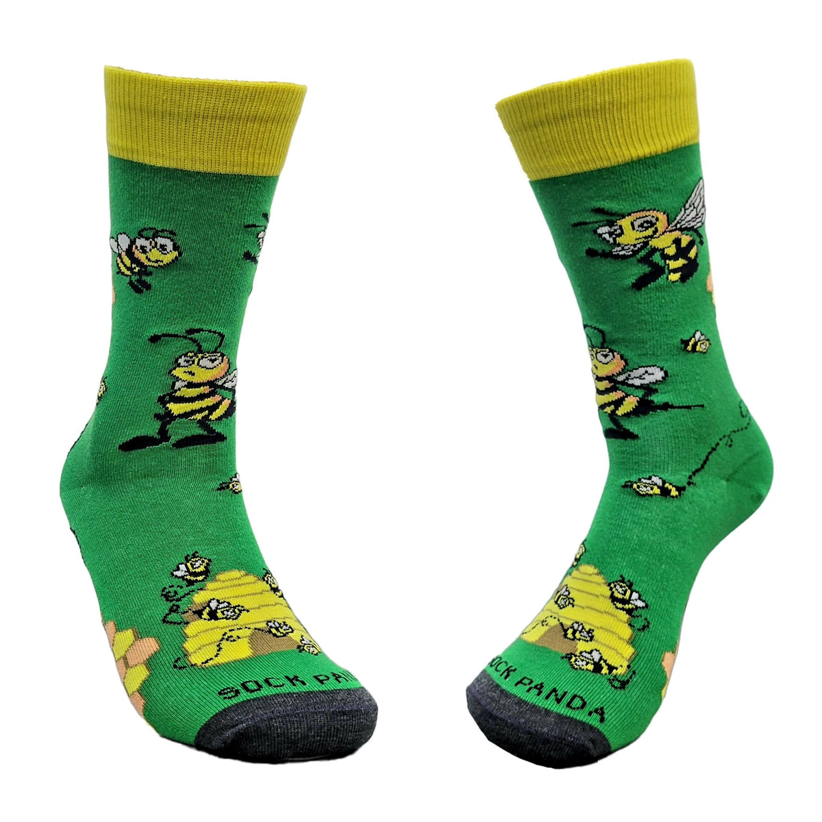 Busy Bee Socks from the Sock Panda (Adult Small - Shoe Sizes 2 - 5)