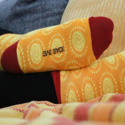 Celestial Sun Pattern Socks from the Sock Panda