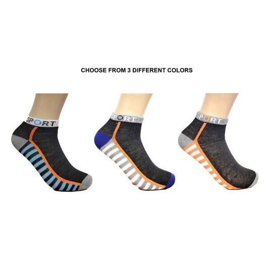 Classic Sport Ankle Socks (Adult Large - Men's Shoe Sizes 8 - 12)