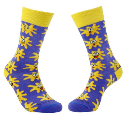 Crazy Splat Face Socks from the Sock Panda (Adult Small - Shoe Sizes 2 - 5)