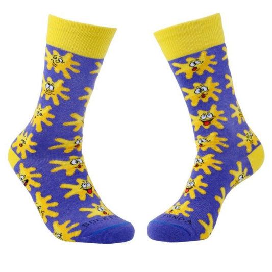 Crazy Splat Face Socks from the Sock Panda (Adult Small - Shoe Sizes 2 - 5)