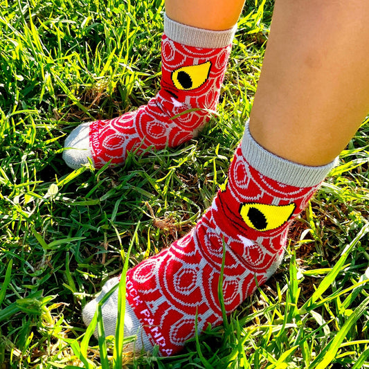 Drago the Fierce Red Dragon Socks (Ages 0 - 7)