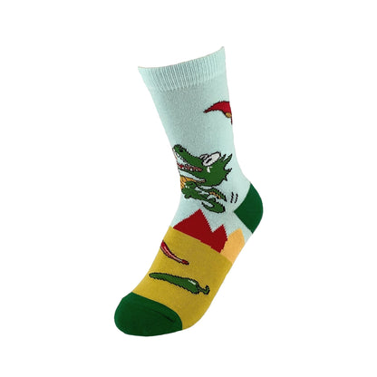 Dragon Pepper and Marshmallow Party Socks from the Sock Panda (Adult Small - Shoe Sizes 2 - 5)