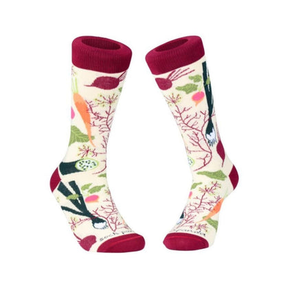 Fall Vegetable and Fruit Socks (Adult Medium - Women's Shoe Sizes 5 - 10) - Sock Panda