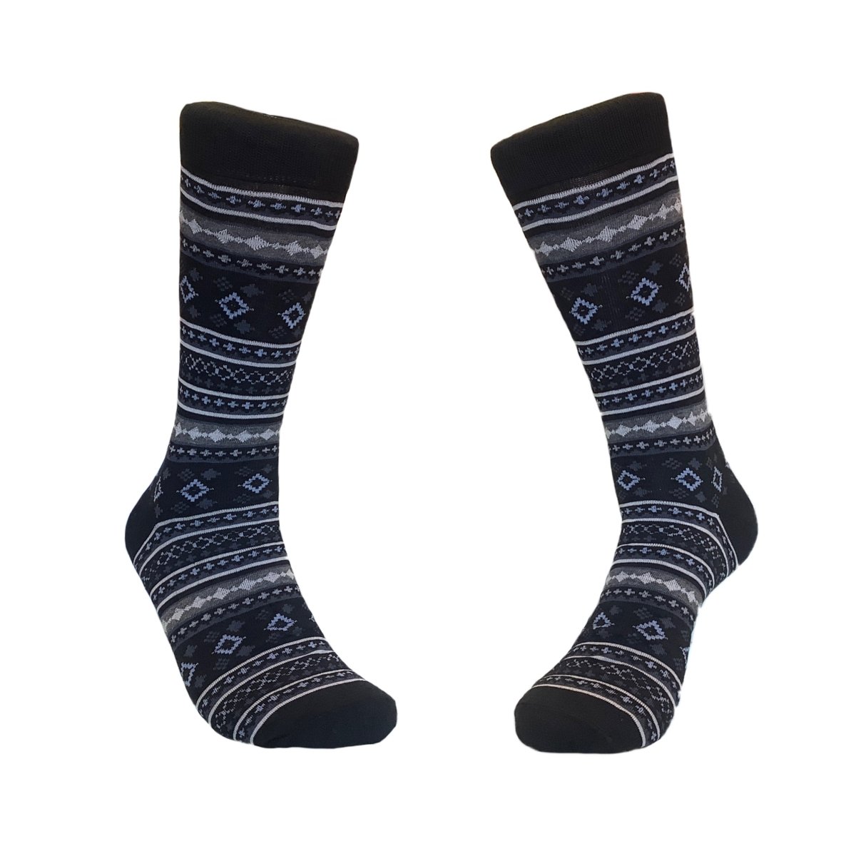 Festive Fair Isle Holiday Pattern Socks (Adult Large - Men's Shoe Sizes 8 - 12) FestiveFairLG