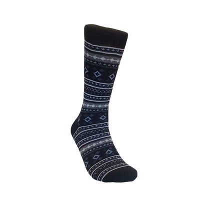 Festive Fair Isle Holiday Pattern Socks (Adult Large - Men's Shoe Sizes 8 - 12) FestiveFairLG