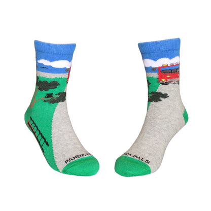 Firetruck Socks from the Sock Panda (Ages 5 - 7)