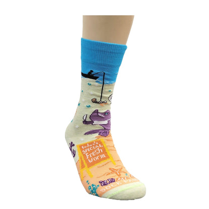 Fish Feast Under the Sea from the Sock Panda (Adult Small - Shoe Sizes 2 - 5)