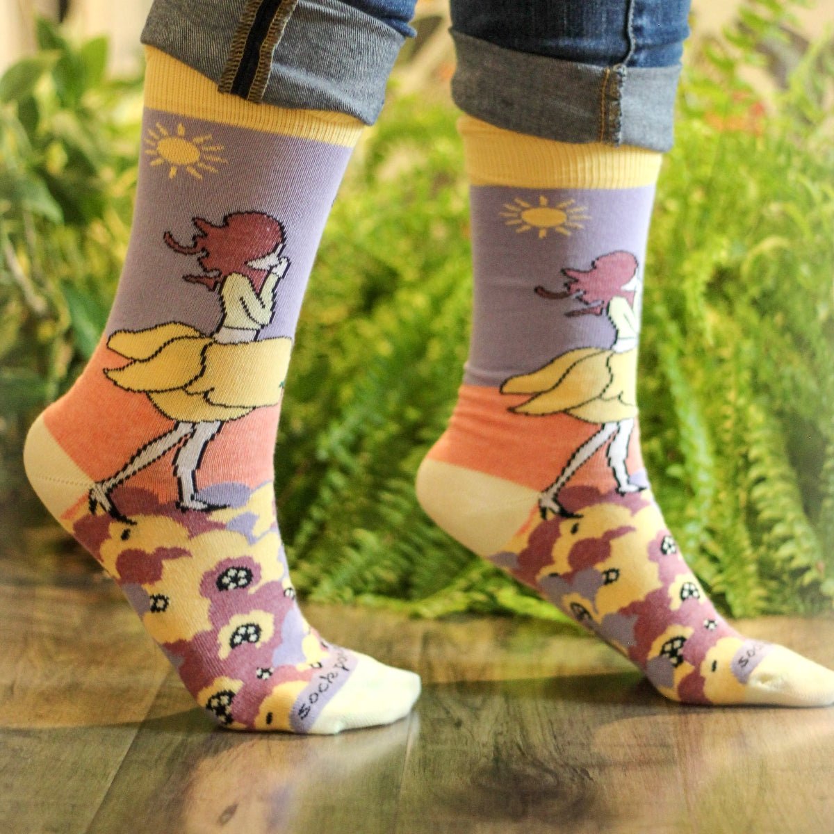Flower Fairies in the Garden Socks from the Sock Panda (Adult Medium)