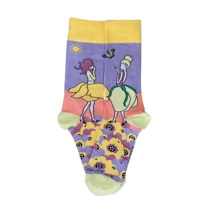 Flower Fairies in the Garden Socks from the Sock Panda (Adult Medium)
