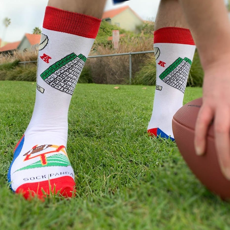 Football Bowl Numbers Pool Socks from the Sock Panda (Adult Large)