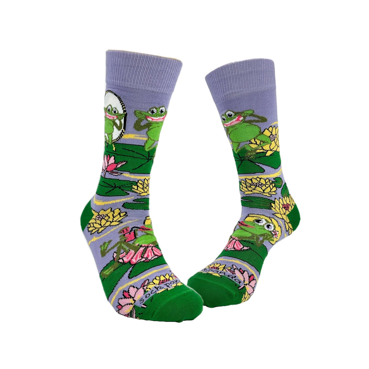 Frog Vanity Socks from the Sock Panda (Adult Medium - Women's Shoe Sizes 5 - 10)