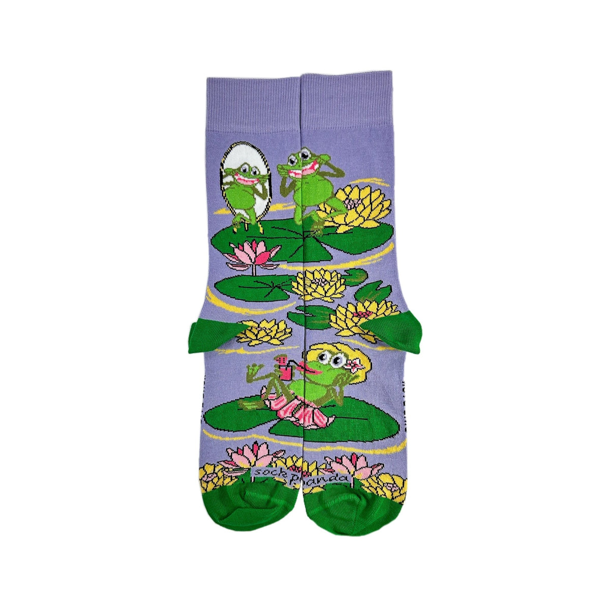 Frog Vanity Socks from the Sock Panda (Adult Medium - Women's Shoe Sizes 5 - 10)