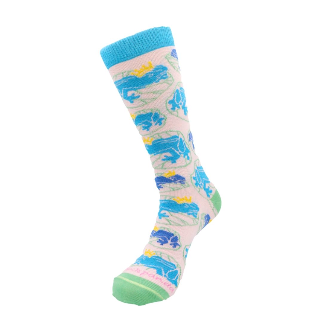 Frogs on a Lily Pad Socks (Frog Prince Fairy Tale) from the Sock Panda